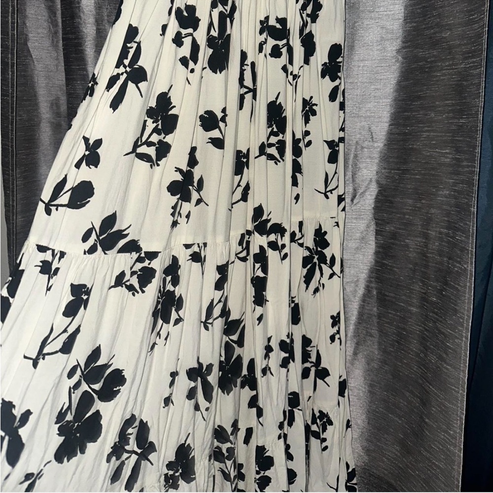 Black and White Floral Dress